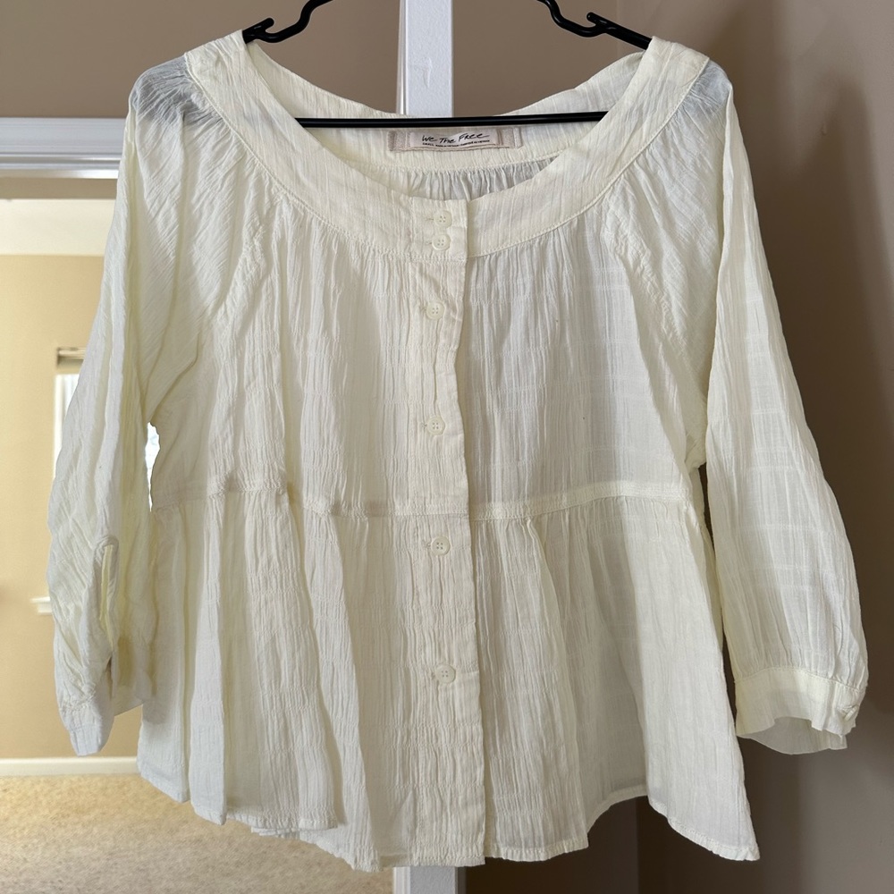 Free People linen Blouse